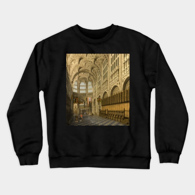 an interior view of the henry vii chapel westminster abbey canaletto - Canaletto Crewneck Sweatshirt by Kollagio